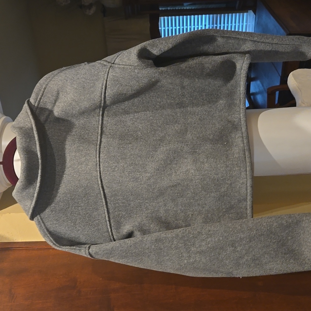 Planet Heart Gray Fleece Zip Up Crop Jacket - Picture 6 of 10
